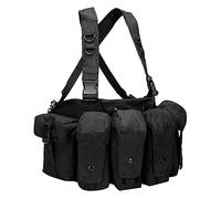 Tactical Chest Rig Bag, Gilet Tactique Militaire Hommes Camouflage Airsoft Gilet Poche Molle Réglable avec Petites Poches 800D Oxford Paintball Gilet pour Formation Tactique Chasse Airsoft Équipement