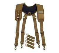 Dr.TOUGH Bretelles de ceinture tactique pour homme - Bretelles rembourrées et réglables pour l'application de la loi, Marron, 11.14 x 4.88 x 4.72 inches