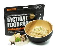 Tactical?Foodpack?Risotto?de?Champignons lyophilisés végétariens?517?kcal?100?g?|?Liste en ?5?9?min?|?Nourriture légère pour kits d'urgence, randonnée et camping.
