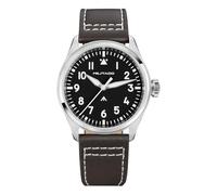 TACTICAL FROG Militado ML21 Montre de terrain inspirée de l'aviation, mouvement à quartz VH31 Sweep/515, cristal saphir, BGW9 Lume, étanche jusqu'à 100 m, noir, 515 / Date, Moderne