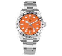 TACTICAL FROG San Martin SN054GE Montre automatique pour homme 39 mm BB Automatic Dive Watch NH34 GMT Watches pour homme, revêtement Sapphire AR 10 bar, étanche, Cadran orange