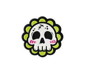 TACTICAL G G16 Patchs 3D PVC Fluorescence Drôle Crâne Fleur Dessin Animé Bande Dessinée Impression Rubber Morale Patch Crochet Caoutchouc Hook&Loop Application pour EDC Pocket Organisateur, Sac