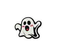 TACTICAL GEEK BG17 Patchs 3D en PVC Fluorescence Drôle Mignon Fantôme Cartoon Impression Rubber Morale Patch Crochet Caoutchouc Application pour Organiseur de Poche EDC Sac, Chapeau, Vêtements