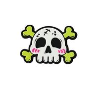 TACTICAL GEEK BG18 Patch PVC 3D Fluorescence Drôle Crâne Dessin Animé Bande Dessinée Impression Moral Patch Crochet En Caoutchouc Badge Applique pour Poche EDC, Sac, Chapeau, Vêtements