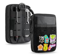 TACTICAL GEEK Block E3.0 X-pac Noir Molle Sac EDC Pouch Sac Tactique Compact Imperméable en Multifonctions EDC Sac léger Molle Pouch Organisateur avec Poche pour téléphone Portable