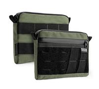 TACTICAL GEEK Block H Pochette EDC Légère, Sac Utilitaire Multifonctionnel en Nylon, Petite Pochette avec Fermeture Éclair Étanche YKK, Organisateur de Poche Polyvalent pour Port Quotidien, Vert