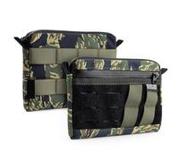 TACTICAL GEEK Block H Pochette EDC Légère, Sac Utilitaire Multifonctionnel en Nylon, Petite Pochette avec Fermeture Éclair Étanche YKK, Organisateur Poche Polyvalent pour Usage Quotidien, Camouflage
