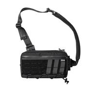 TACTICAL_GEEK Cache L3 EDC Sling Bag Poitrine, Sac bandoulière, Sac à épaule, Nylon CORDURA, Port Pour Voyage, Fermeture éclair YKK, Sac à dos d'épaule Tactique, Sangle Ambidextre de Randonnée Noir