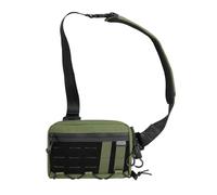 TACTICAL_GEEK Cache L3S EDC Sling Bag Poitrine, Sac bandoulière, Sac à épaule, Nylon CORDURA, Fermeture éclair YKK, Sac à dos d'épaule Tactique, Sangle Ambidextre de Randonnée, Vert