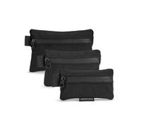 TACTICAL_G nsemble de 3 pochettes de rangement A5, pochettes transparentes auxiliaires, pochette avec fermeture éclair, pochette pour documents, en PVC, pour élément EDC, pièces EDC, petit