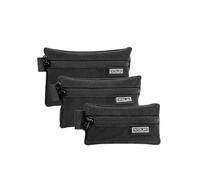 TACTICAL_GEEK Kit de sacs de rangement A5 EDC multi-usages avec crochets et boucles, petit sac à outils, organisateur de poche pour usage quotidien, Noir en maille