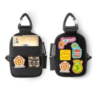 TACTICAL GEEK Storage A6 Mini EDC Organizer - Pochette en Nylon Cordura 500D à 2 Poches pour AirPod, Galaxy Bud, Écouteurs, Molle Tactique, Fermeture Éclair YKK, Accessoires de Sac à Dos, Noir