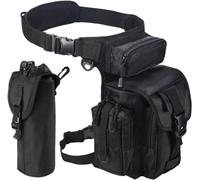 Tactical Leg Bag With Bottle Holder,Waterproof Tool Bag For Thigh Military Military Molle Waist Bag Multifunctional For Hiking,Travel,Motorcycle,Cycling,Fishing,Hunting