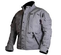 Tactical Mark Veste militaire multi-poches pour homme Agent spécial Veste cargo résistante aux rayures, gris, Large