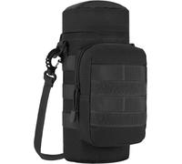 Tactical Molle Water Bottle Bag, Hydration Carrier Bag With Additional Accessory Pocket And Detachable Shoulder Strap For Military Sport Hiking Cycling