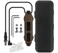 Tactical Pressure Switch Stable Double Button Tactical TAPS Switch Fits 20mm Picatinny Rail Mlok Rail and KeyMod Rail (Crane Laser Plug + SF Plug - Black)(2.5mm Plug+SF Plug - Tan)