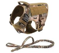 Tactical Tactical Labrador French Bulldog Bulldog Allemand Shepherd Training Camping Training Hunting Nylon Ensemble Et Laisse avec Boucle en Métal,Un,M