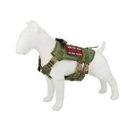 Tactical Tactical Training Training Gile De Chasse De Chasse avec Une Poignée De Contrôle Handle De Service en Nylon Ajusté Harnais pour Chien pour Les Bulldogs Français du Labrador,Vert,S