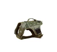 Tactical Training Dog Harness Vest Adjustable Dog Vest Harness for Walking Hiking Running for Medium Large Dogs(Army Green,M(chest25-31in))