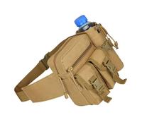 Tacticala Sac banane avec porte-bouteille d'eau Sac de transport pour la randonnée, le camping, l'équitation, la pêche en plein air avec porte-bouteille d'eau pour la course à pied, Couleur boue