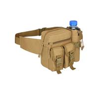 Tacticala Sac banane multifonction avec porte-bouteille d'eau pour randonnée, camping, équitation, pêche, Couleur boue., Taille unique