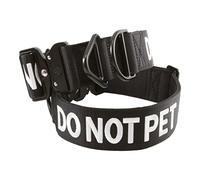Tacticollar - Do Not Pet - Collier en nylon de 5,1 cm pour chiens de taille moyenne et grande - Rembourré en néoprène à l'intérieur - Communiquez à vos chiens pour prévenir les accidents (noir, taille