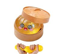 Tactile Dough Fidget, Hand Squeeze Toy, 3.5x2.5 inch Bun with Steamer Case, Durable Sensory Gadget, Realistic Squeeze Tool, Portable Reliever for Students and Adults