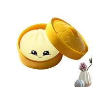 Tactile Pressure Point - Bun Shape Fidget, High Density Sponge for Grip Strength Training, Portable 3 inch, Stretchy Stress Toy with Ultra Soft Velvety Touch Coating, Calming Squeeze Tool