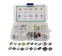 Tactile Push Button Switch Accessories Kit Car Remote Control Tablet Momentary Key Touch Switch Assortment Set NWPNLXEA(250Pcs Box)