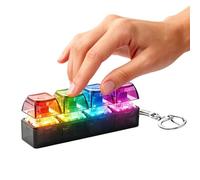 Tactile Switch Shaker with Glow, Colorful Tension Release Controller, Manual Desktop Hub with Battery, Silent Finger Exercise Pad, Modern Clicking Design for School, Indoor Activity for Travel