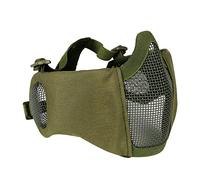 Tactique Airsoft Masque Demi Partie Inférieure en Métal en Métal Net Le Field Elite Protection Contre Les Oreilles en Plein Air Paintball