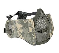 Tactique Airsoft Masque Demi Partie Inférieure en Métal en Métal Net Le Field Elite Protection Contre Les Oreilles en Plein Air Paintball