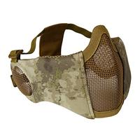 Tactique Airsoft Masque Demi Partie Inférieure en Métal en Métal Net Le Field Elite Protection Contre Les Oreilles en Plein Air Paintball