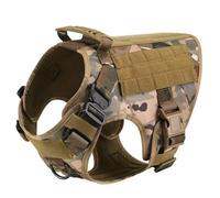 Tactique Militaire Français Bulldog Berger Allemand Malinois Camping Entraîne De Chasse en Nylon avec Poignée De Contrôle De Boucle en Métal,Un,XL