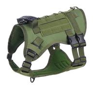 Tactique Militaire Grand Chien D'entraînement en Plein Air Harnais De Camping De Chasse Au Nylon Ajusté en Nylon,Vert,L
