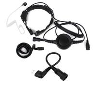Tactique Militaire Professionnel KIT BODYGUARD Laryngophone OREILLETTE avac Grand Armpit PTT Doigt PTT Micro Pour Talkie Walkie 2-Jack Motorola CP040 CP200 XTNi DTR VL50