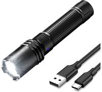 Tactique Rechargeable Lampe Torche Ep10 1000 Lumens Led Lampe De Poche Usb C - 3 Modes Étanche Ipx6 -Pour Camping, Extérieur, Urgences