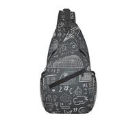 Tactique Sacoche Bandoulière Doodle Éducatif sur Les Mathématiques Réglable Cross Body Antivol Sacs À Bandoulière pour Femme Voyage Randonnée 19X39Cm