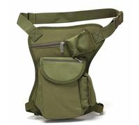 Tactique Sacoche de Jambe Moto, Sac Banane Pochette Cuisse Multifontion avec Ceinture Réglable pour Cyclisme Course Randonnée Pêche Trekking-Green