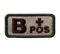 Tactique Type B Positif Groupe sanguin emblème Brodé Fastener à Crochet et Boucle Patch, Multitan
