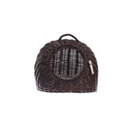 Tactus panier en osier pour animaux avec coussin marron grille et fermeture TheWickerStories