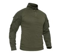 TACVASEN Chemise Outdoor Homme Randonnée Camping Pêche T-Shirt Extérieur Hiking Fishing Shirt Army Men's Shirts Tshirt ,Vert - Manche Longue ,XXL (Taille Fabricant:4XL)