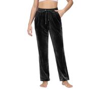 TACVASEN Pantalon de Jogging Chaud Pantalon Thermique d'hiver pour Femme Pantalon Décontracté Léger Pantalon de Course Noir,S