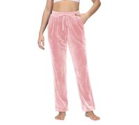 TACVASEN Pantalon d'hiver pour Femme Pantalon en Polaire Thermique D'Entraînement Respirant de Survêtement avec 2 Poches Rose,M