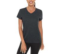 TACVASEN T-Shirts Femme Chemises de Entraînement T-Shirt de Course Hauts de Sport T-Shirt de Yoga Tops de Gymnase Femme T-Shirt d’Exercice Noir