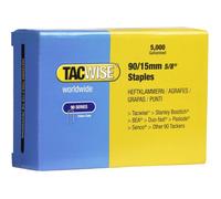 Tacwise 0306 Agrafes à Couronne Étroite Galvanisées Type 90/15 mm Lot de 5000 pour Agrafeuses Compatible Tacwise Stanley Rapid