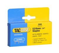 Tacwise 0334 Agrafes Galvanisées 53/6 mm, Boîte de 2.000