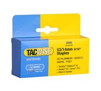 Tacwise 0338 Agrafes Galvanisées 53/14 mm, Boîte de 2.000