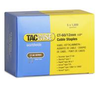 Tacwise 0355 Agrafes Pour Câbles Galvanisées, CT-60 / 12 mm, Lot de 5000