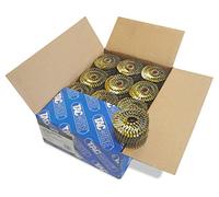 Tacwise 0429 Clous en Rouleau à Tête Plate de Type 2,7 / 64 mm, Pointe en Diamant, Tige Annelée, Acier Sans Protection, Inclinés à 16°, Reliés en Fil, Lot de 6000